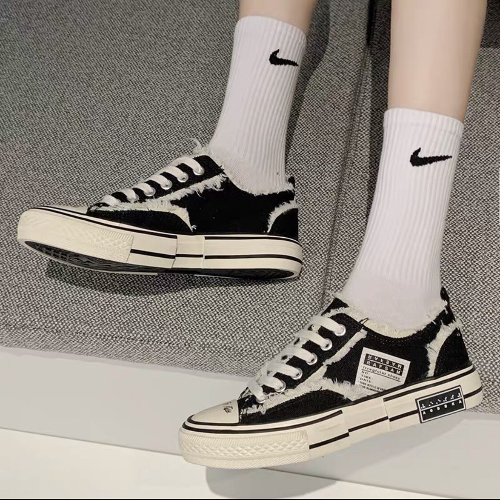 (2 mau)Giày sneaker xVESSEL đế trắng style rách cao 3,5-4cm 1.1 | BigBuy360 - bigbuy360.vn