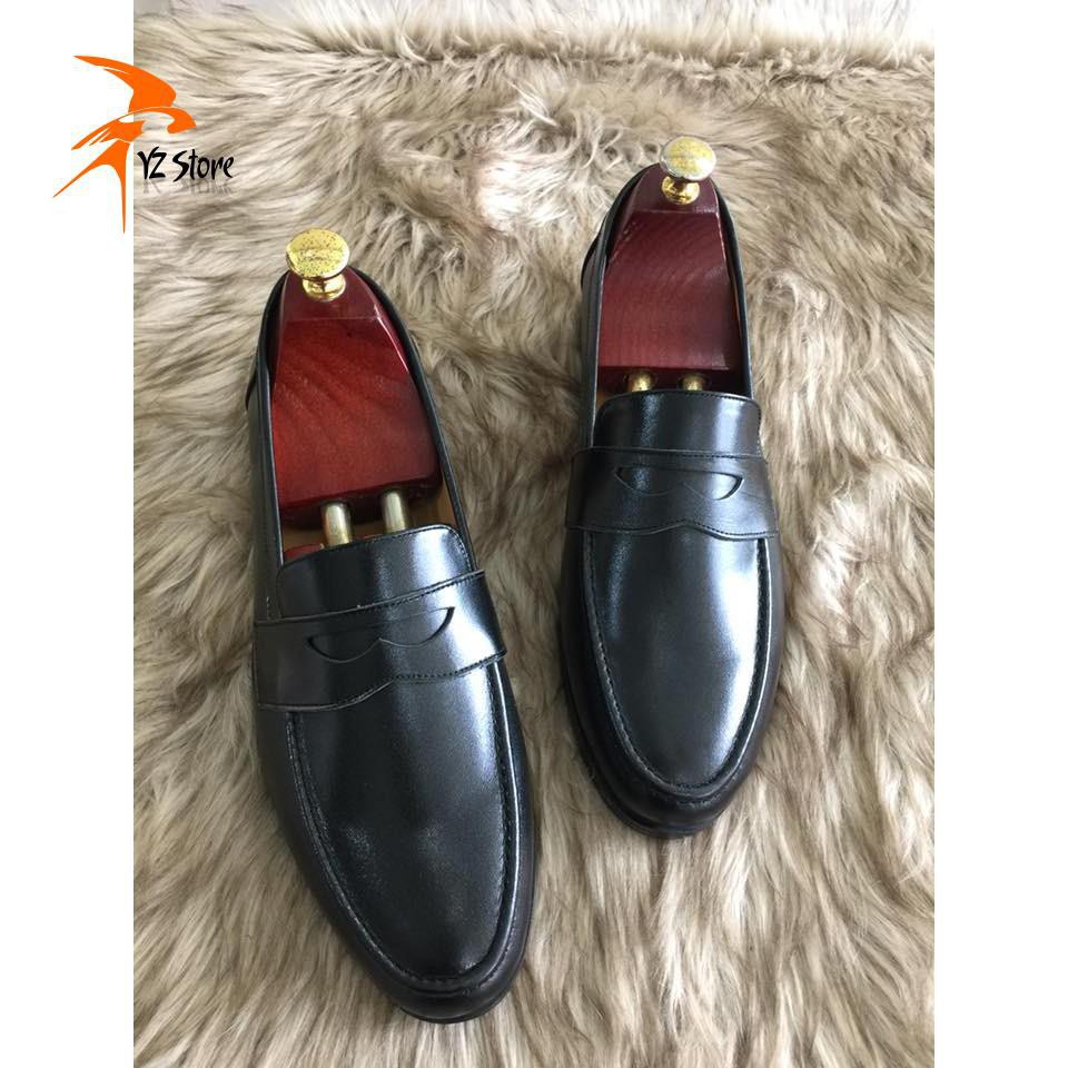 Giày Tây én đen da bò 100%