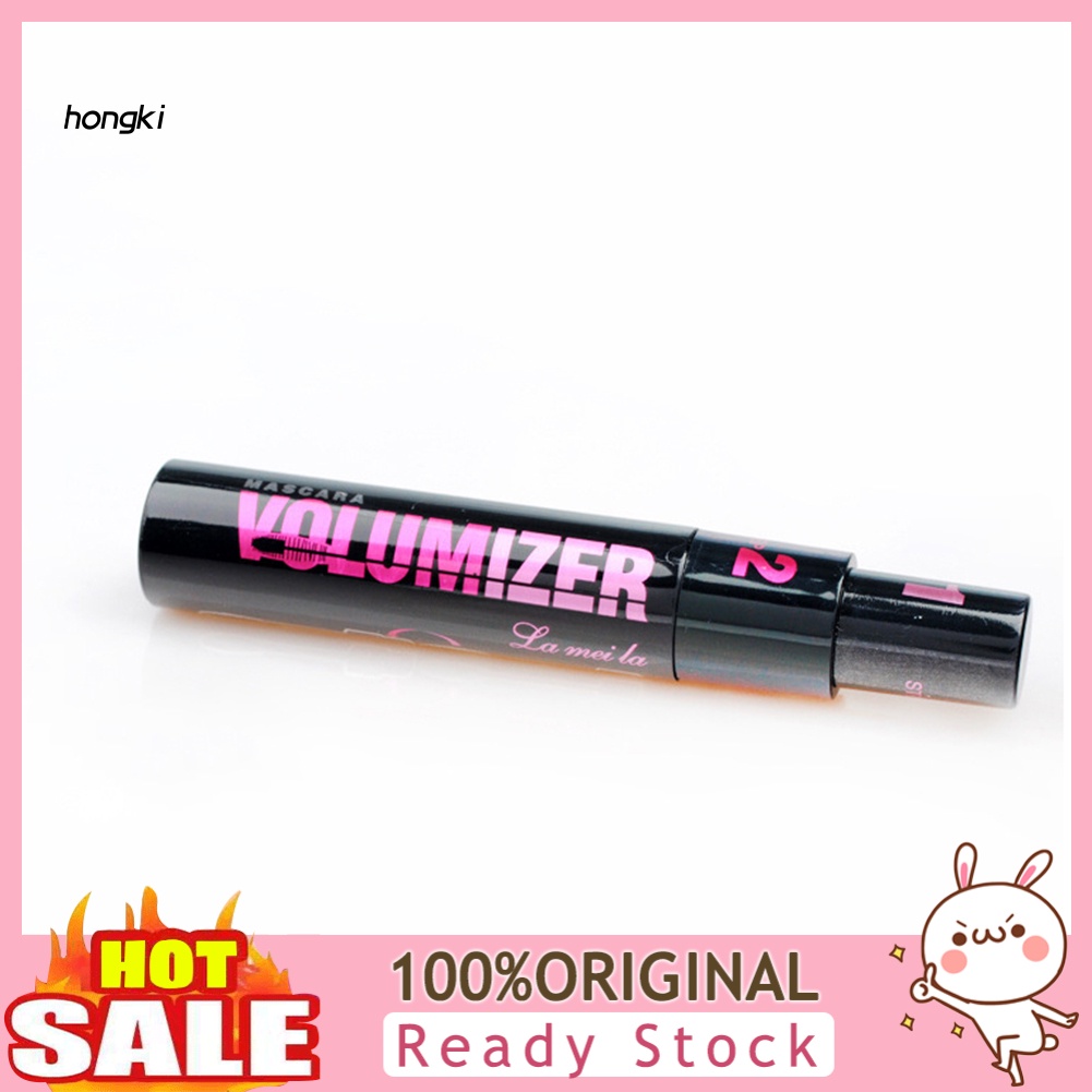 Mascara màu đen 2 trong 1 uốn cong làm dày và dài mi trang điểm cho nữ