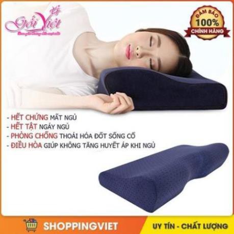 GỐI CAO SU NON ĐỊNH HÌNH CỔ CAO CẤP BÁN CHẠY SỐ 1 NHẬT BẢN, Chống đau mỏi vai gáy, ngủ nhanh ngon giấc