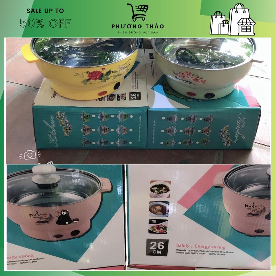 Nồi lẩu điện COOKING POT chiên, xào, nấu mỳ, nấu lẩu kích thước 26cm siêu rẻ giá tốt (giao màu ngẫu nhiên)