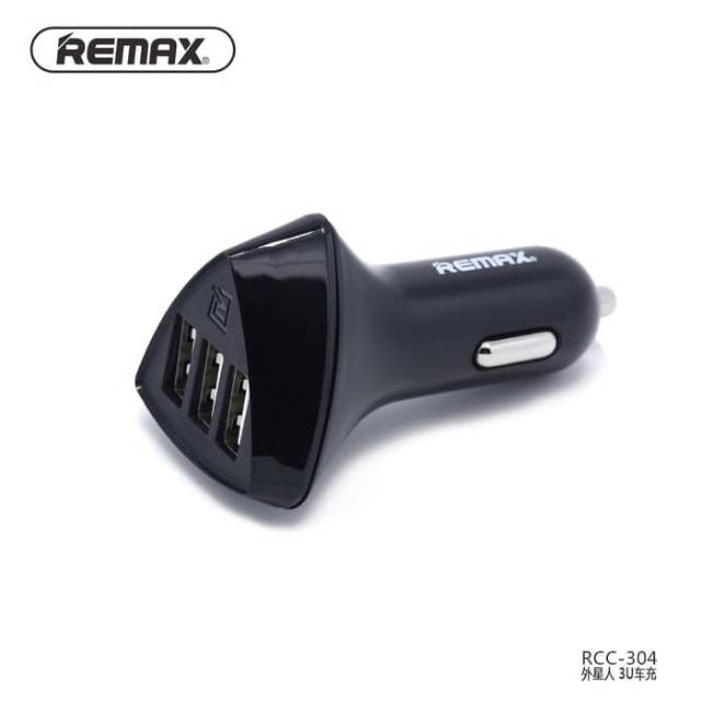 Bộ Sạc Xe Hơi 3 Cổng Usb 2.4a Remax Rcc-304 Rcc304 Đen