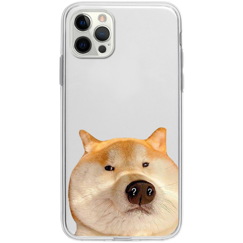 Ốp điện thoại mềm trong suốt hình chó Shiba cho Apple 13pro/12 iPhone11 7plus