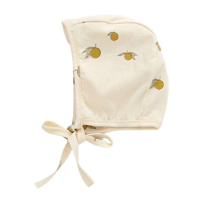 Mũ Bonnet Bằng Cotton In Hoa Dành Cho Bé Gái Sơ Sinh