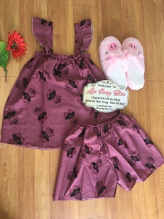 set bộ kate lụa gấu