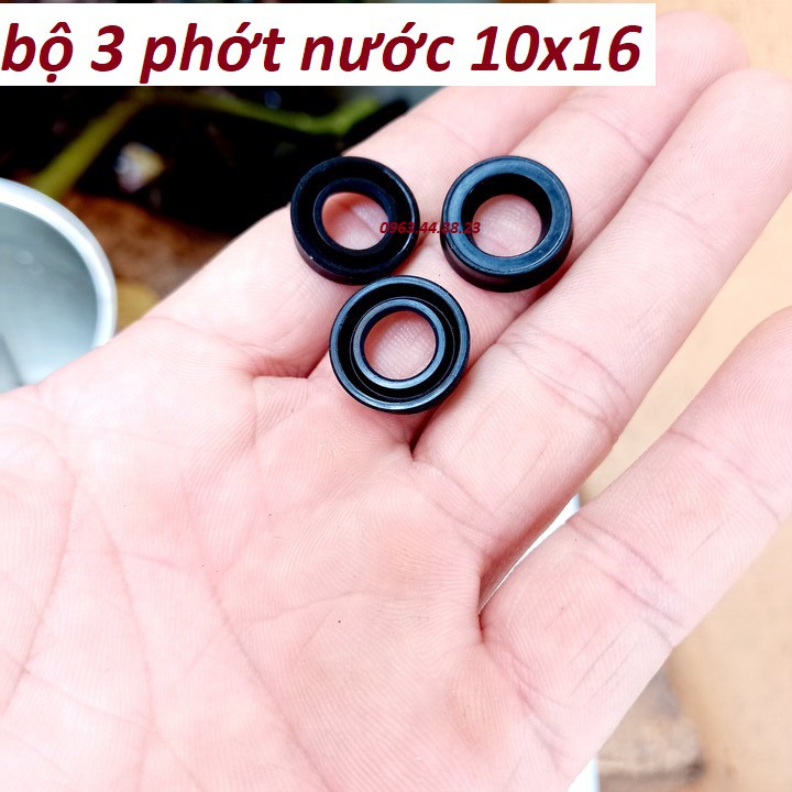 Bộ 3 gioăng phớt nước cho máy xịt cao áp - 10x16 - phụ kiện máy rửa xe