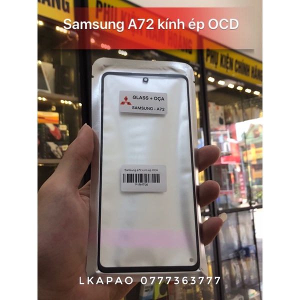Kính ép samsung A72 OCA