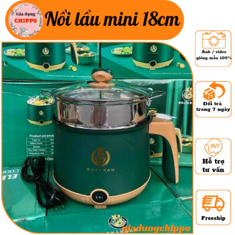 Nồi lẩu mini / Ca Nấu Mì Mini Đa Năng Chống Dính Cao Cấp