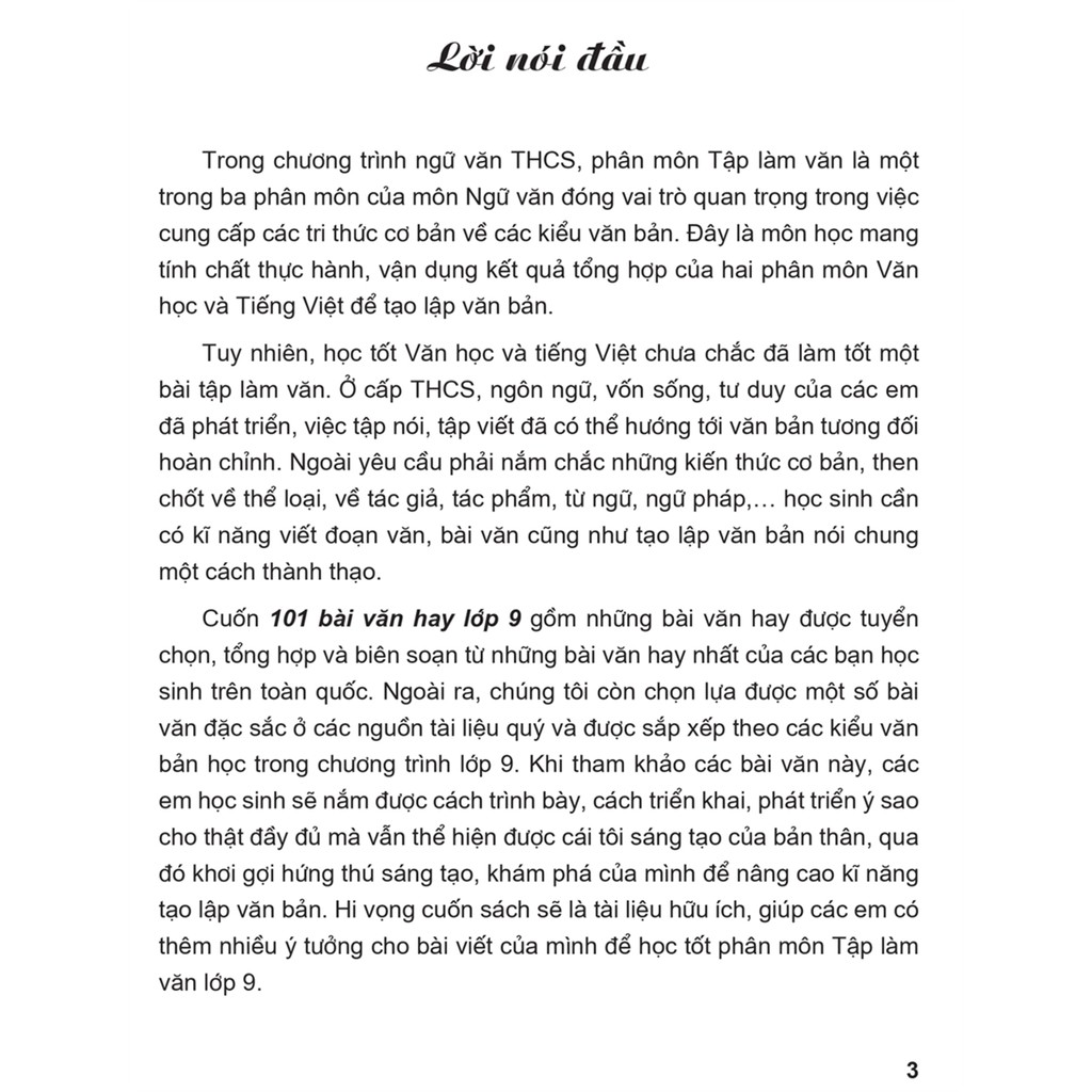 Sách - 101 bài văn hay lớp 9