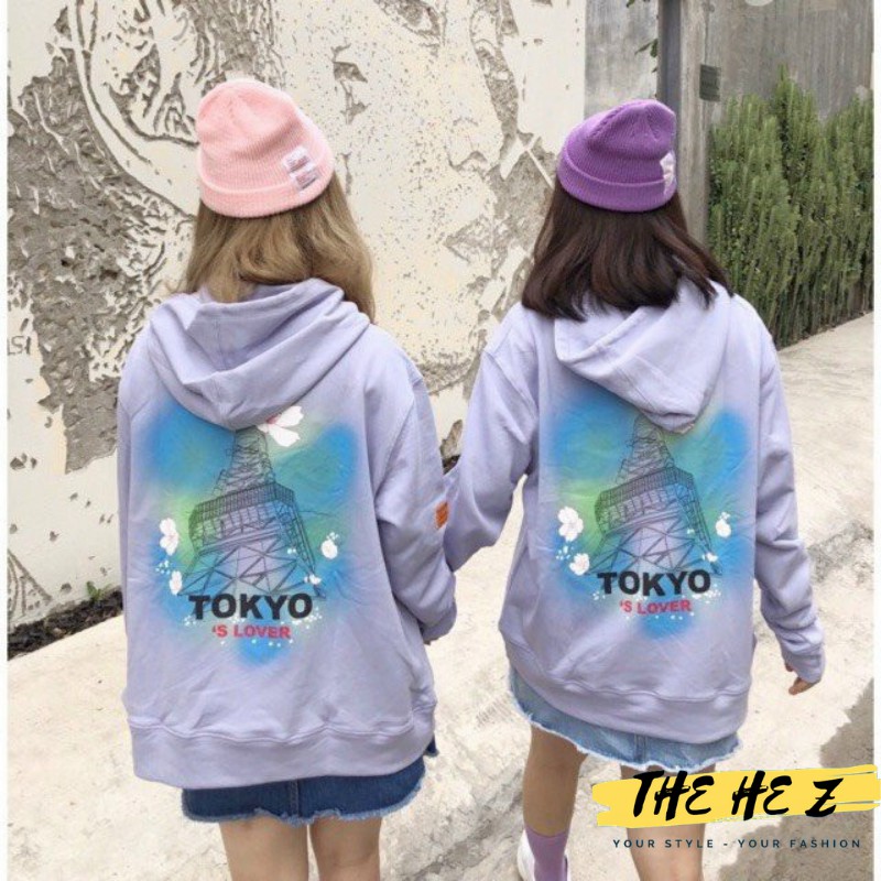 Áo khoác nỉ nữ PE form rộng, mềm mịn in chữ Tokyo Is Love Z013 | BigBuy360 - bigbuy360.vn