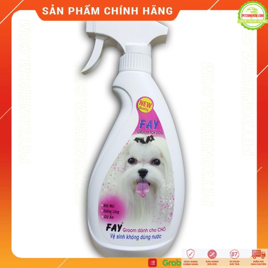 Xit tắm khô cho chó Fay 💥 FREESHIP💥 Fay Groom For Dog 200ml/350ml khử mùi, làm đẹp da lông, vệ sinh không dùng nước