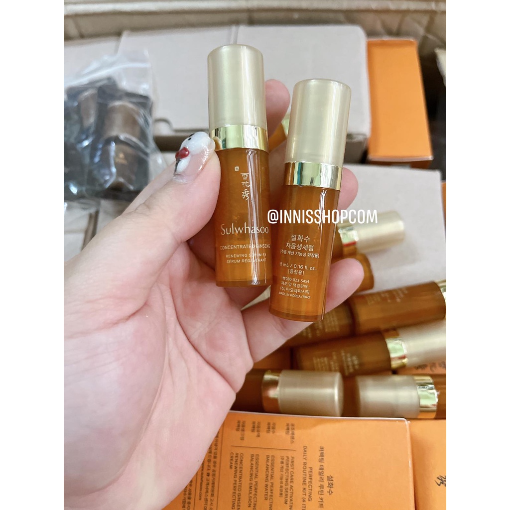 Tinh chất nhân sâm Sulwhasoo Concentrated Ginseng Renewing Serum EX 5ml [ Phiên bản mới]