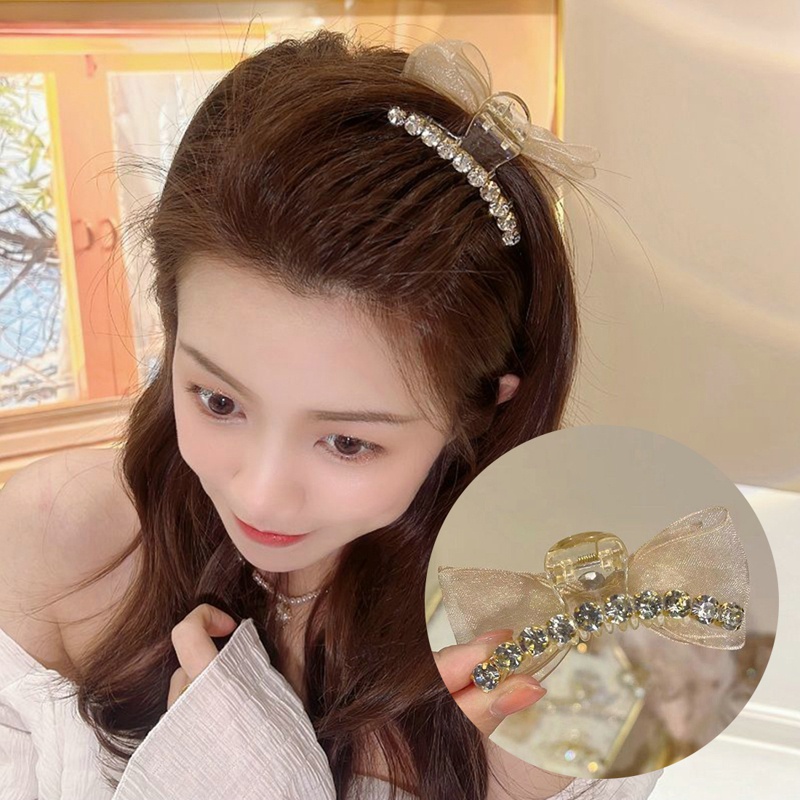 Kẹp Tóc Hình Bướm Đính Đá Pha Lê Đơn Giản Thời Trang Phong Cách Hàn Quốc Dành Cho Nữ