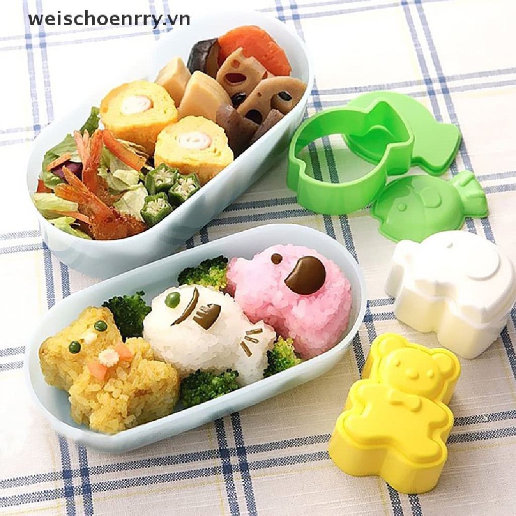 Set 3 Khuôn Làm Cơm Nắm Hình Động Vật 3 Kiểu Độc Đáo