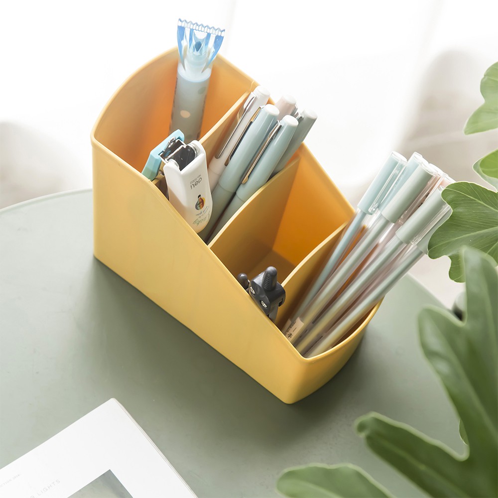 (Tặng Sticker) Khay Để Điều Khiển Decor Home Stay M6 - Để Đồ Để Bút Văn Phòng Phẩm 4 Ngăn