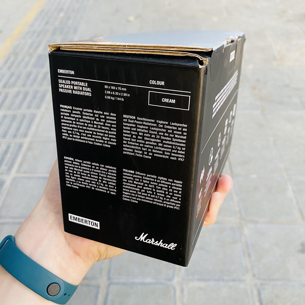 Loa di động bluetooth Marshall Emberton 20W chính hãng mới 100% Fullbox - Bảo hành 12 tháng