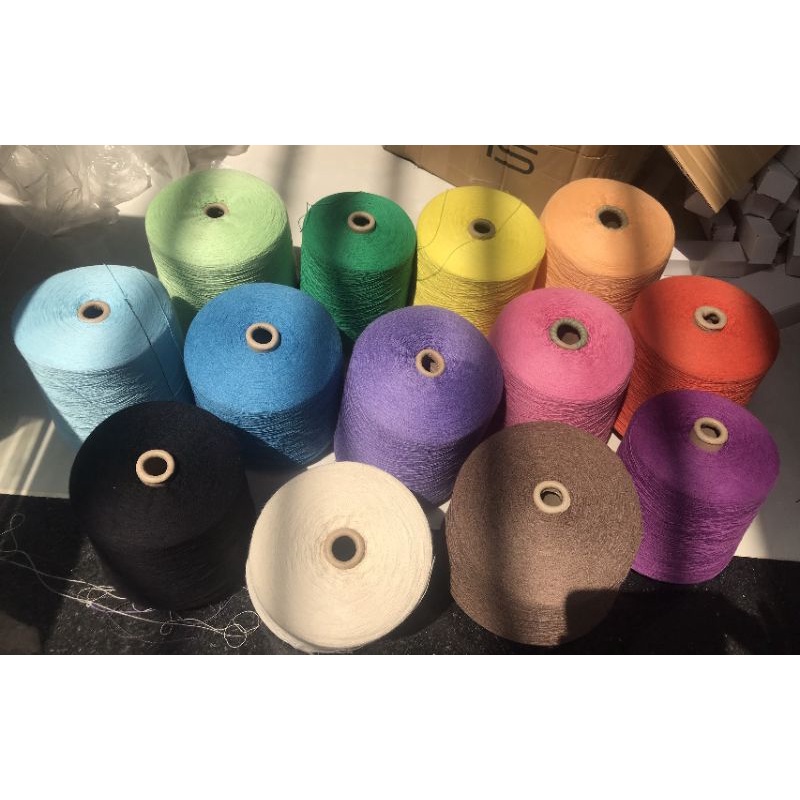 Sợi  COTTON merino cashmere đan móc áo váy xuân hè, hè thu