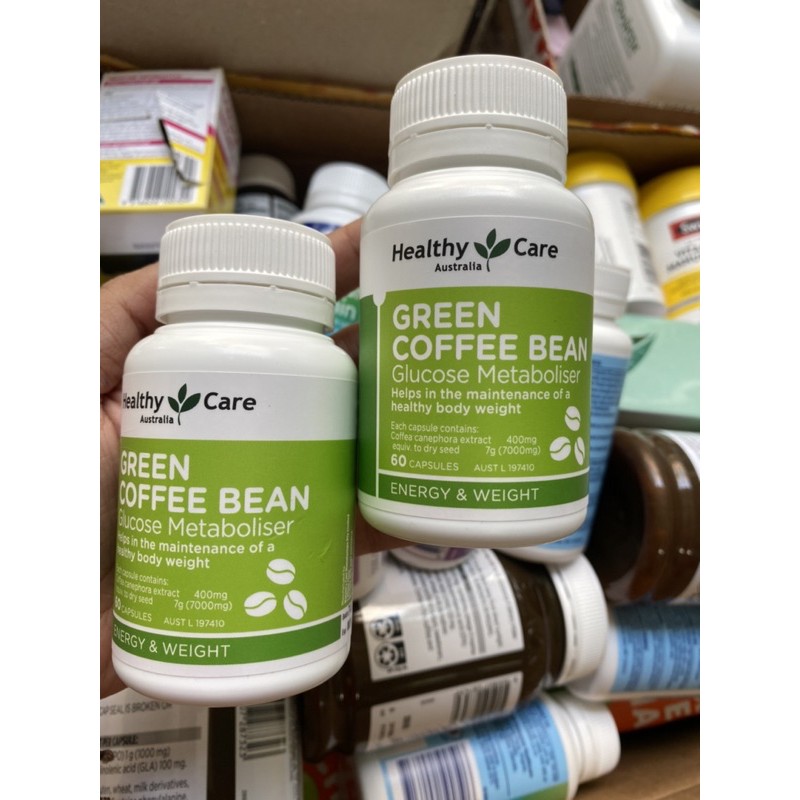 HEALTHY CARE GREEN COFFEE BEAN LỌ 60 VIÊN CHÍNH HÃNG