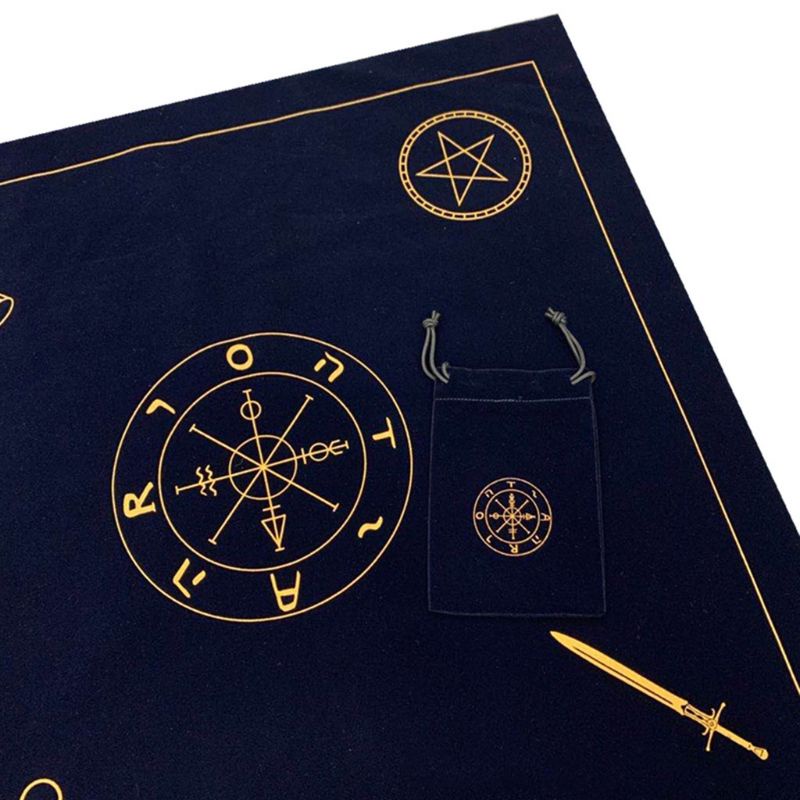 Khăn Trải Bàn Tarot Bằng Vải Nhung Kèm Túi Đựng