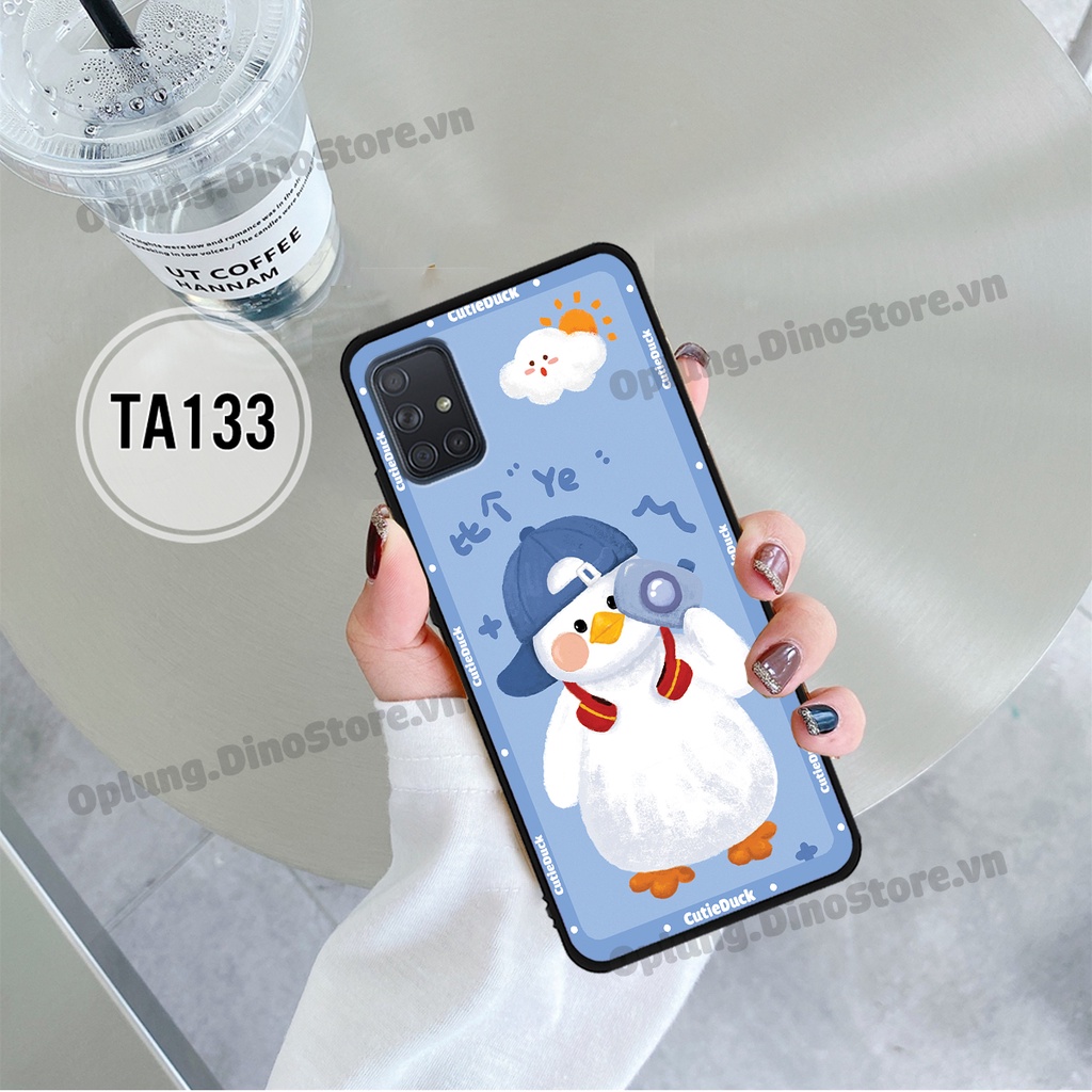 Ốp lưng Samsung A31 / A51 / A71 / M51 in hình chú vịt vui vẻ may mắn, Lucky Duck dễ thương bảo vệ camera.