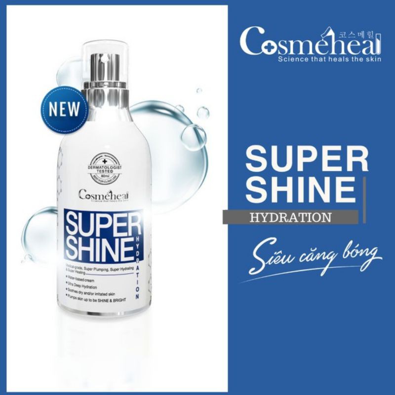 Kem cấp nước căng bóng da Cosmeheal Super Shine Hydration, kem dưỡng giúp hồi sinh những làn da yếu, da lão hóa 50ml