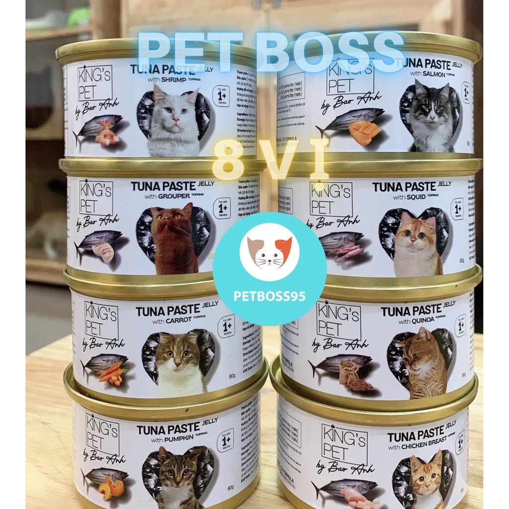 PATE KING'S PET BY BẢO ANH CHO MÈO CAO CẤP LON 80GR
