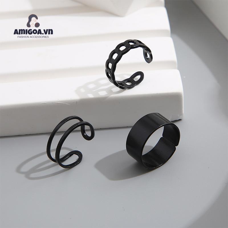 ✨✨Set 3 nhẫn phong cách vintage hợp thời trang cho nam/nữ