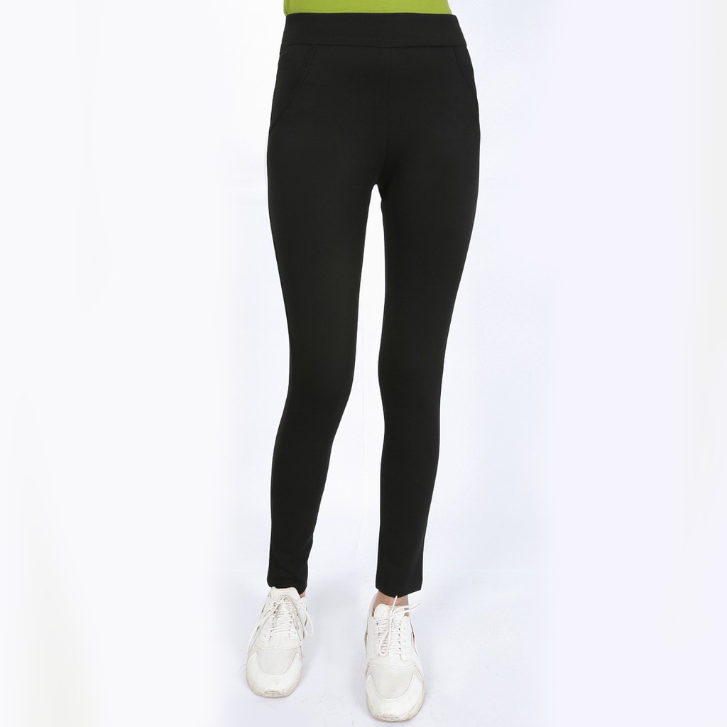 Quần Legging Vicci cạp cao 5P màu Đen