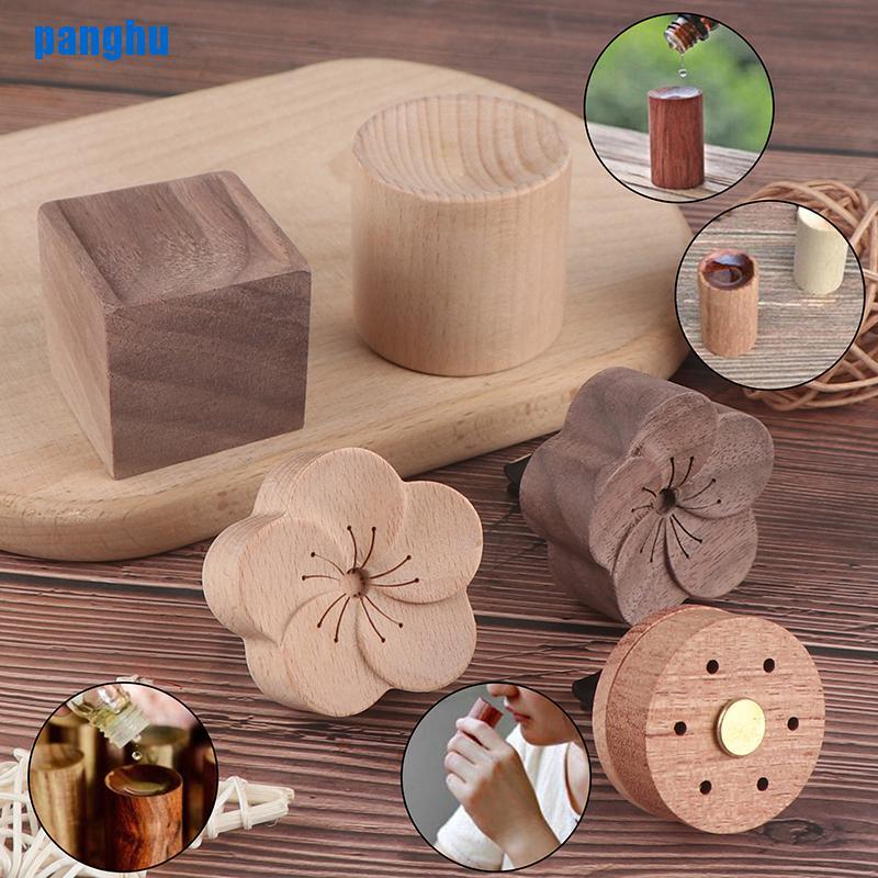 [pang] Essential Oil Diffus Wood Aroma Diffuser Wooden Aromatherapy Car Air Fresh Sleep [VN]