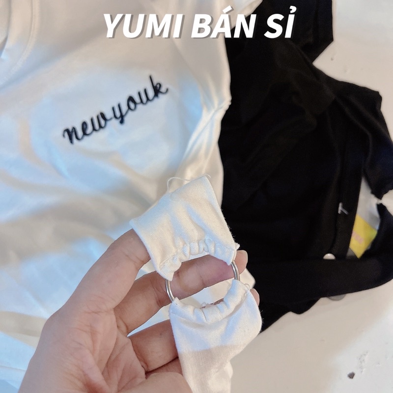 Áo Croptop thêu Chất Thun Co Giãn  👉 ẢNH THẬT Áo croptop Ôm siêu tôn dáng