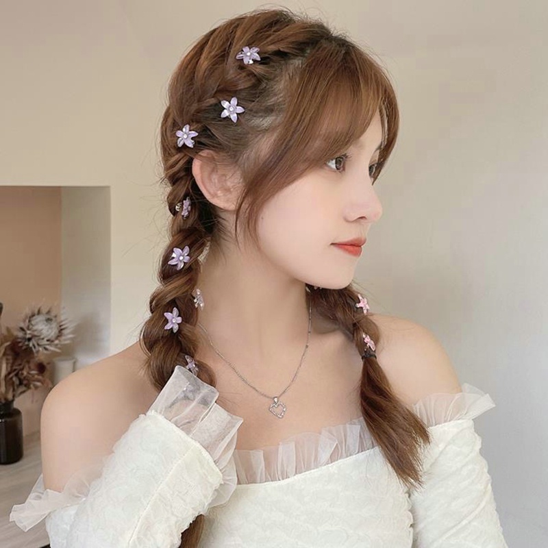Bộ 10 Kẹp Tóc Hoa Nhỏ Xinh Xắn Phong Cách Hàn Quốc Cho Bé Gái