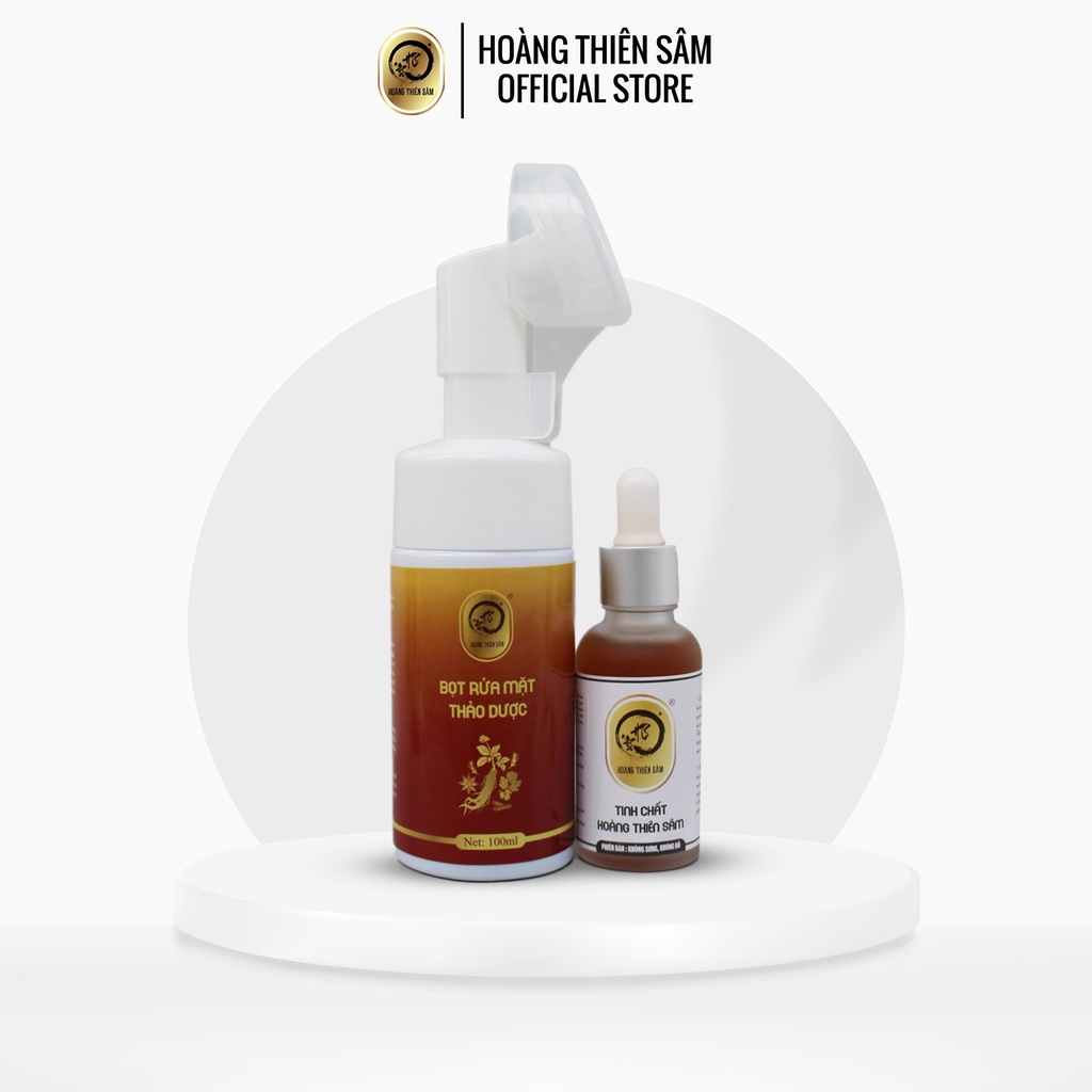 Combo Hoàng Thiên Sâm VIP (Bọt rửa mặt 100ml và Serum 30ml)