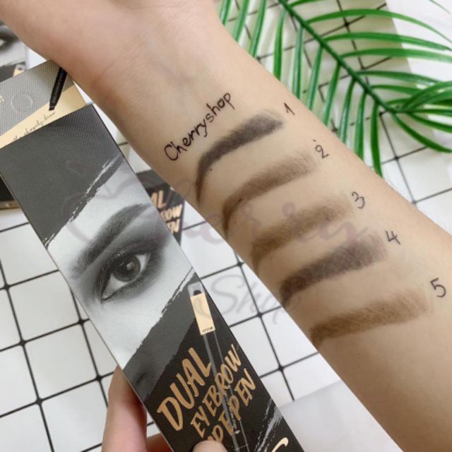 💥🍒Chì kẻ mày 3 đầu Vacosi Dual Eyebrow Shape Pen.