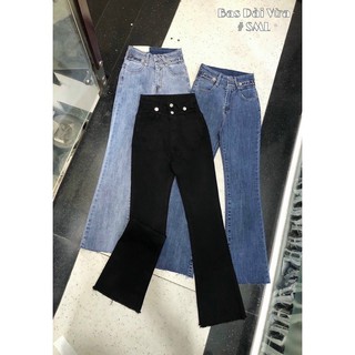 QUẦN JEANS LƯNG CAO ỐNG LOE