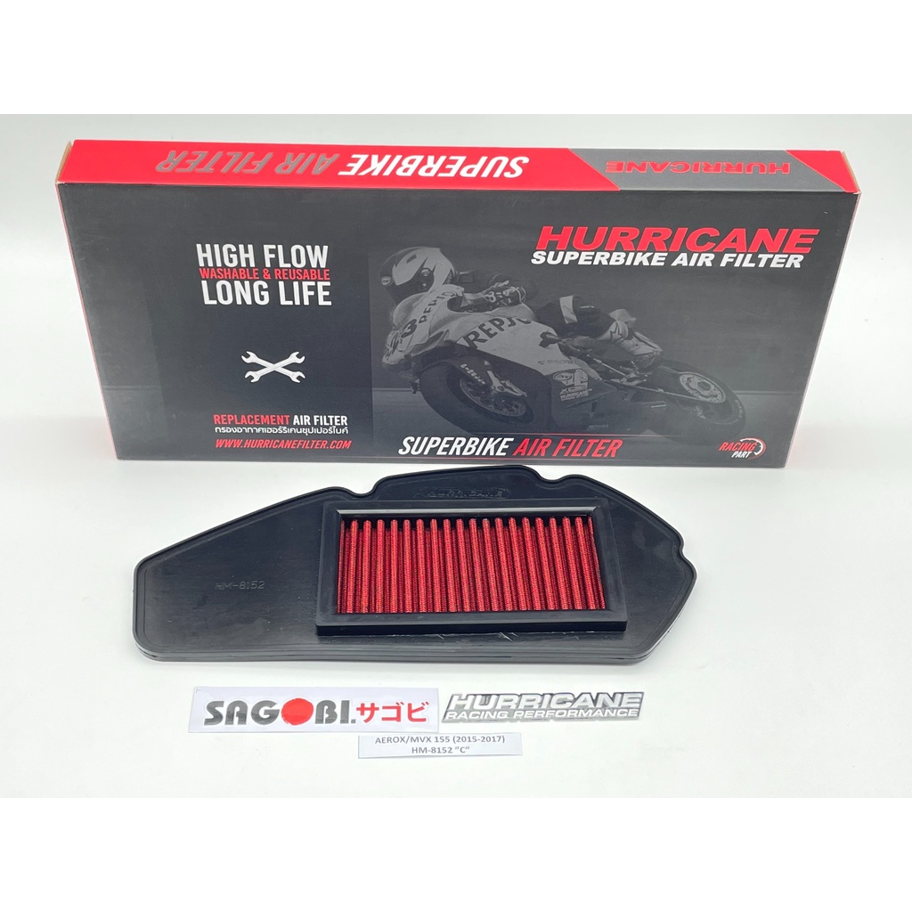 YAMAHA AEROX/ NVX 155  LỌC GIÓ HURRICANE  mã: HM-8152