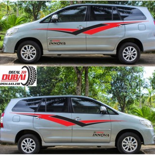 Tem Dán Sườn Xe innova Kiểu Dáng Thể Thao Đơn Giản