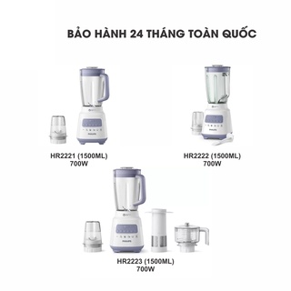 Máy xay sinh tố philips hr2221 hr2222 hr2223 - 1.5l - bảo hành toàn quốc 24 tháng - hàng chính hãng