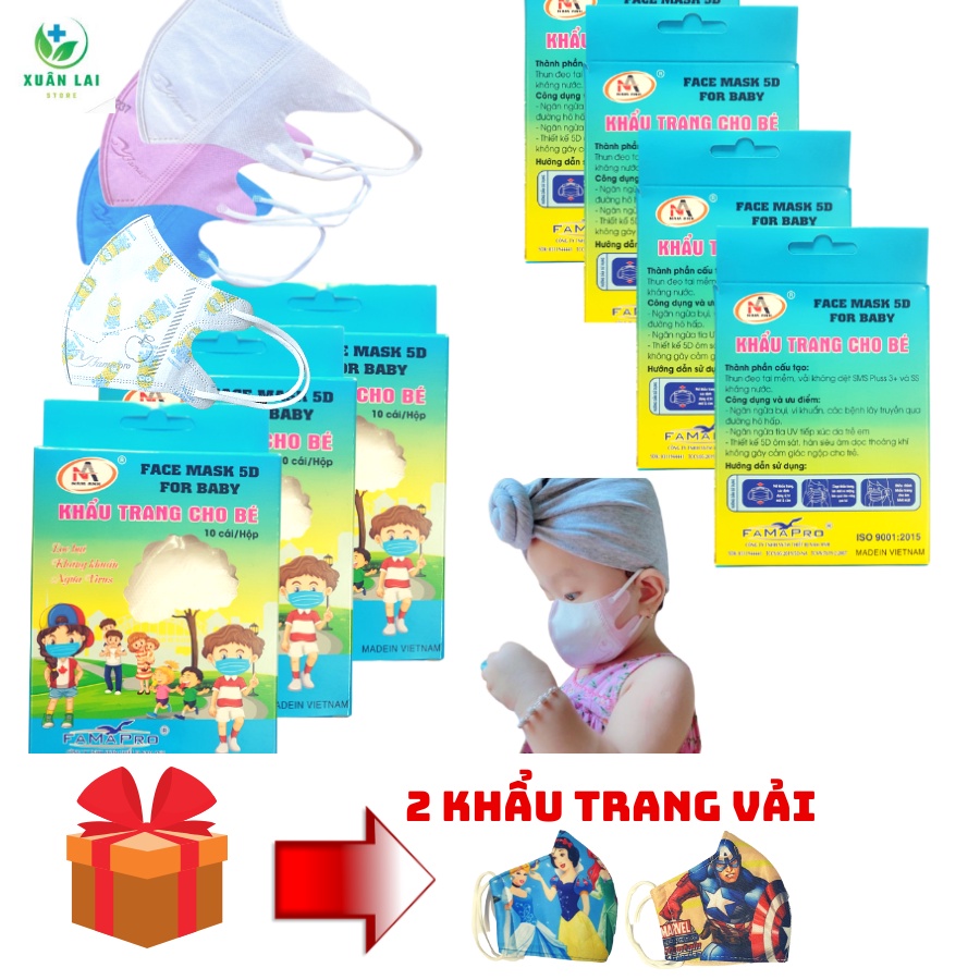 Từ 1 Đến 5 Tuổi Nam Anh Hộp 10 Chiếc Dày 3 Lớp Vải Không Dệt Kháng Khuẩn