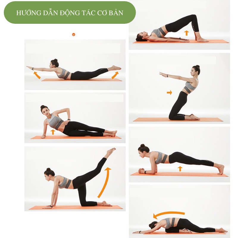 Thảm tập thể dục thảm tập yoga chống trượt Thảm tập GYM tại nhà tập thể dục Chất liệu tpe 2 lớp chống trơn tuyệt đối 6mm | BigBuy360 - bigbuy360.vn