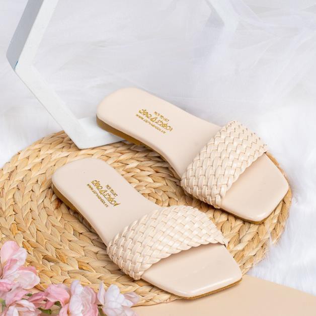Dép nữ quai ngang đan bính thời trang big size MS101