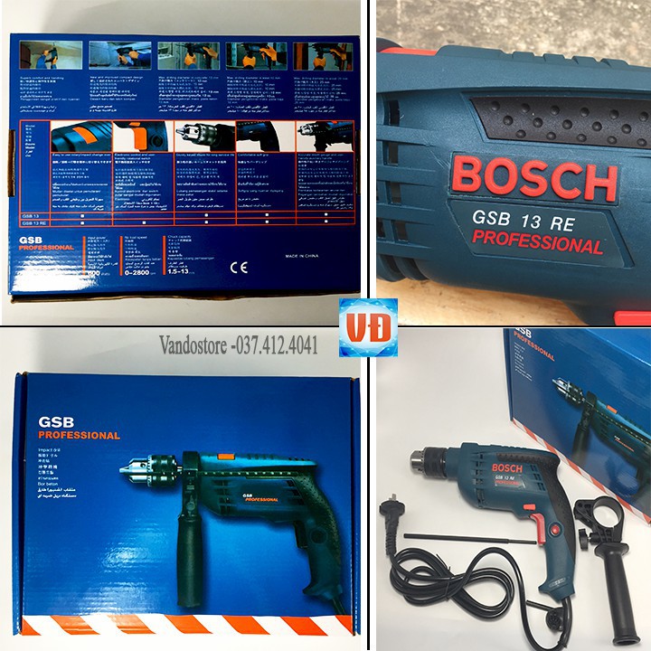 MÁY KHOAN BÊ TÔNG BOSCH GSB 13 LY CÔNG SUẤT 680W