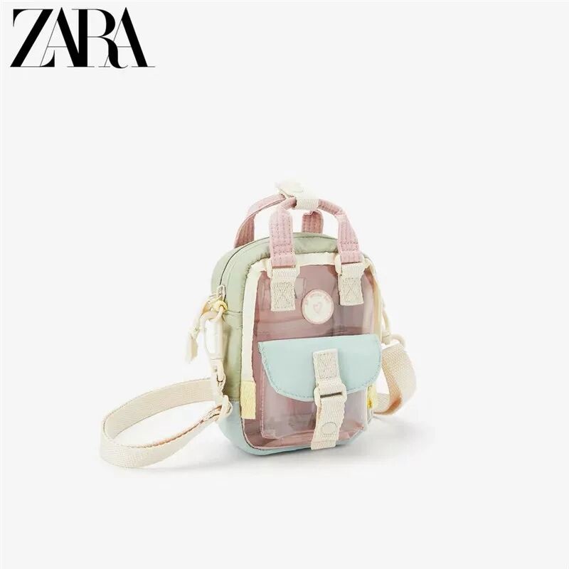 Túi Đeo Chéo ZARA Mini Bằng Nhựa Trong Suốt In Họa Tiết Hoạt Hình Dễ Thương Thời Trang Cho Nữ