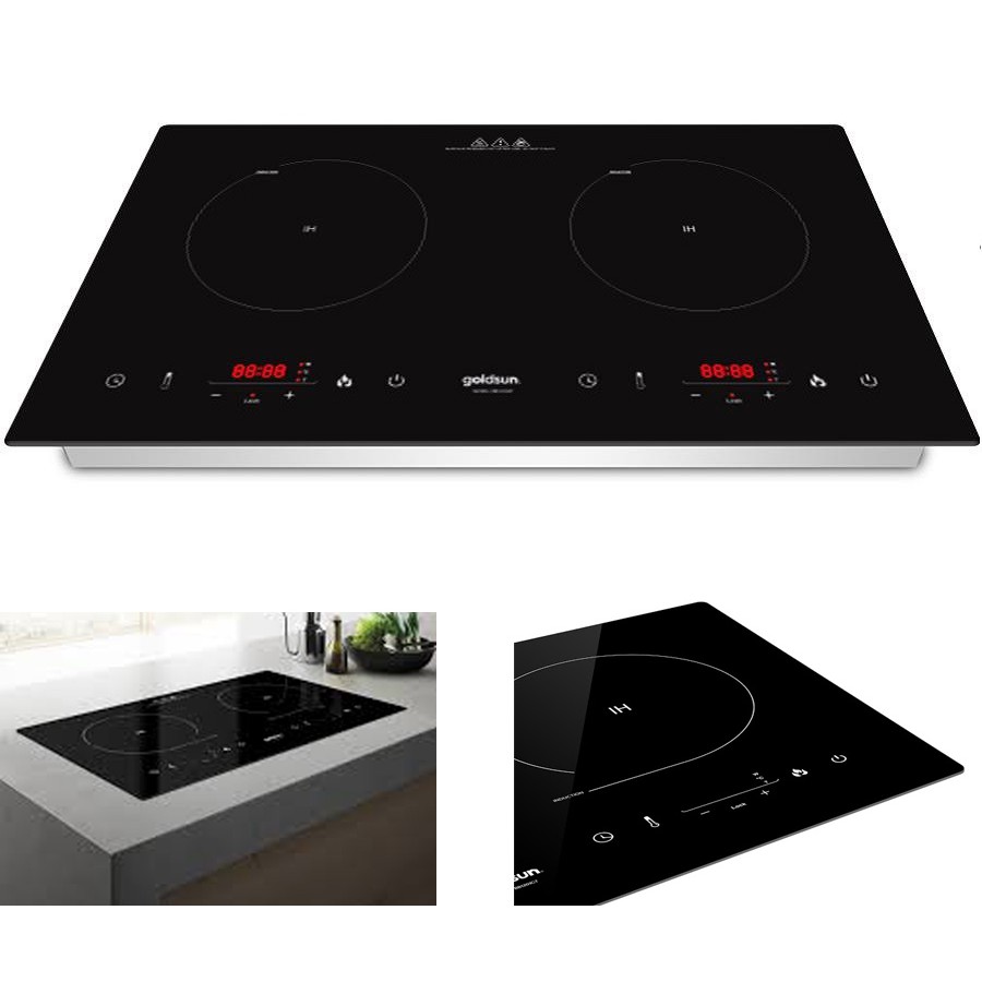 [Ship Hỏa Tốc Hà Nội] Bếp Điện Từ Đôi Cảm Ứng Goldsun BB1201GT 3500W