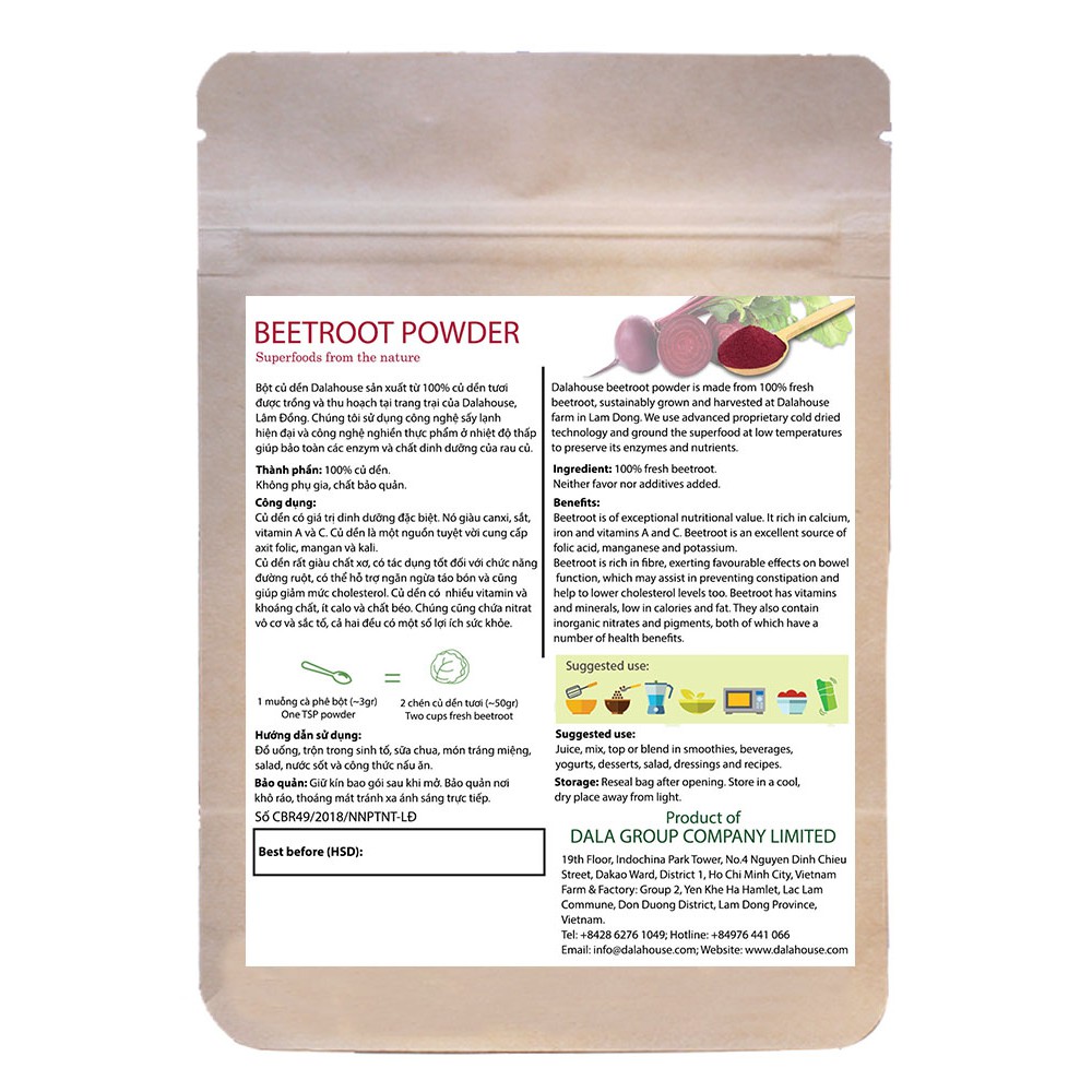 Bột củ dền 100% nguyên chất (50gr) | BigBuy360 - bigbuy360.vn