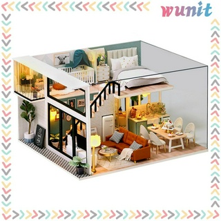 Mô Hình Đèn Led 3d Tự Lắp Ráp Nhà Búp Bê 1 / 24