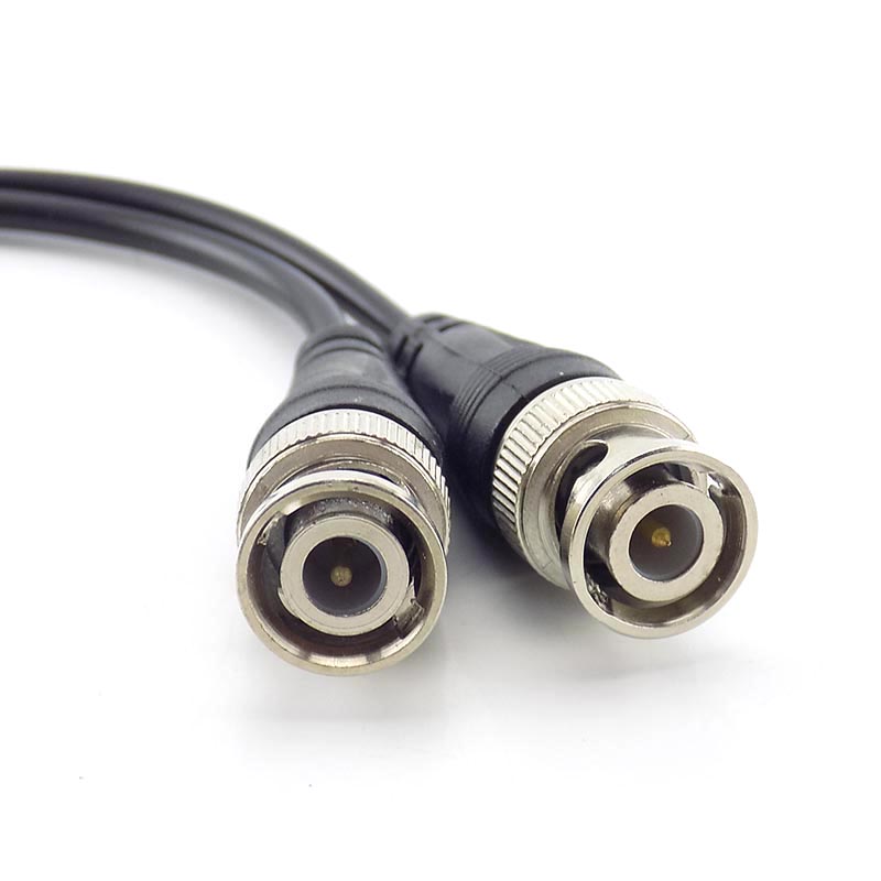Set 2 Dây Cáp BNC Nối Đầu Đực Với Hai Đầu Cái Cho Camera CCTV VNH2