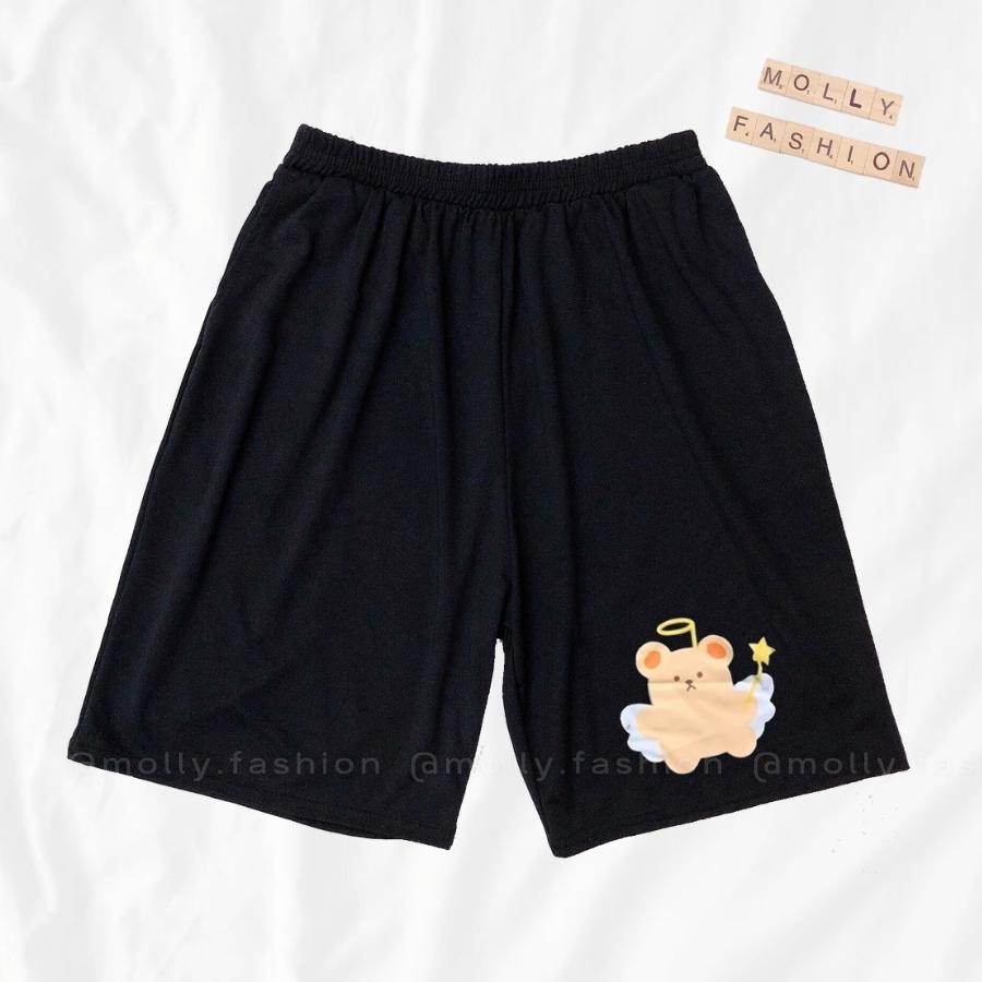 Quần Short lửng Cartoon Unisex ❤️ QUẦN ĐÙI HOẠT HÌNH NHIỀU MẪU 1 nam nữ Freesize Molly Fashion