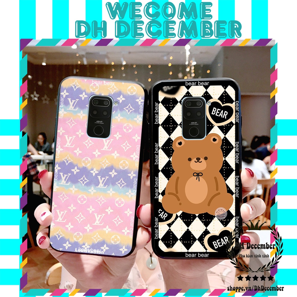 Ốp lưng Xiaomi REDMI NOTE 9 in hình 3D GẤU HỒNG-GẤU BE3R -XINH XẺO CỰC ĐẸP