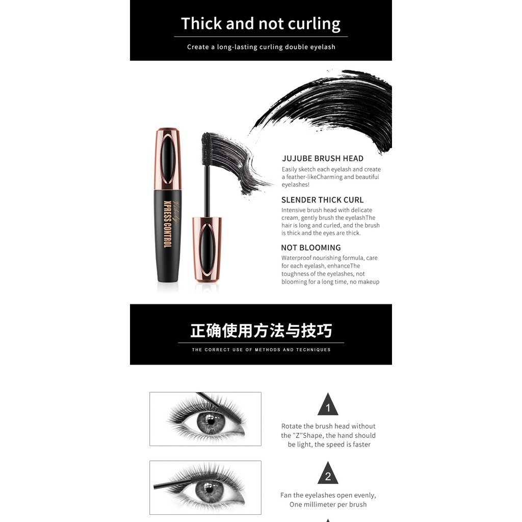 (Hàng Mới Về) Mascara Vibely Sợi Tơ 4d Chống Thấm Nước Chuốt Dài Và Dày Mi | BigBuy360 - bigbuy360.vn