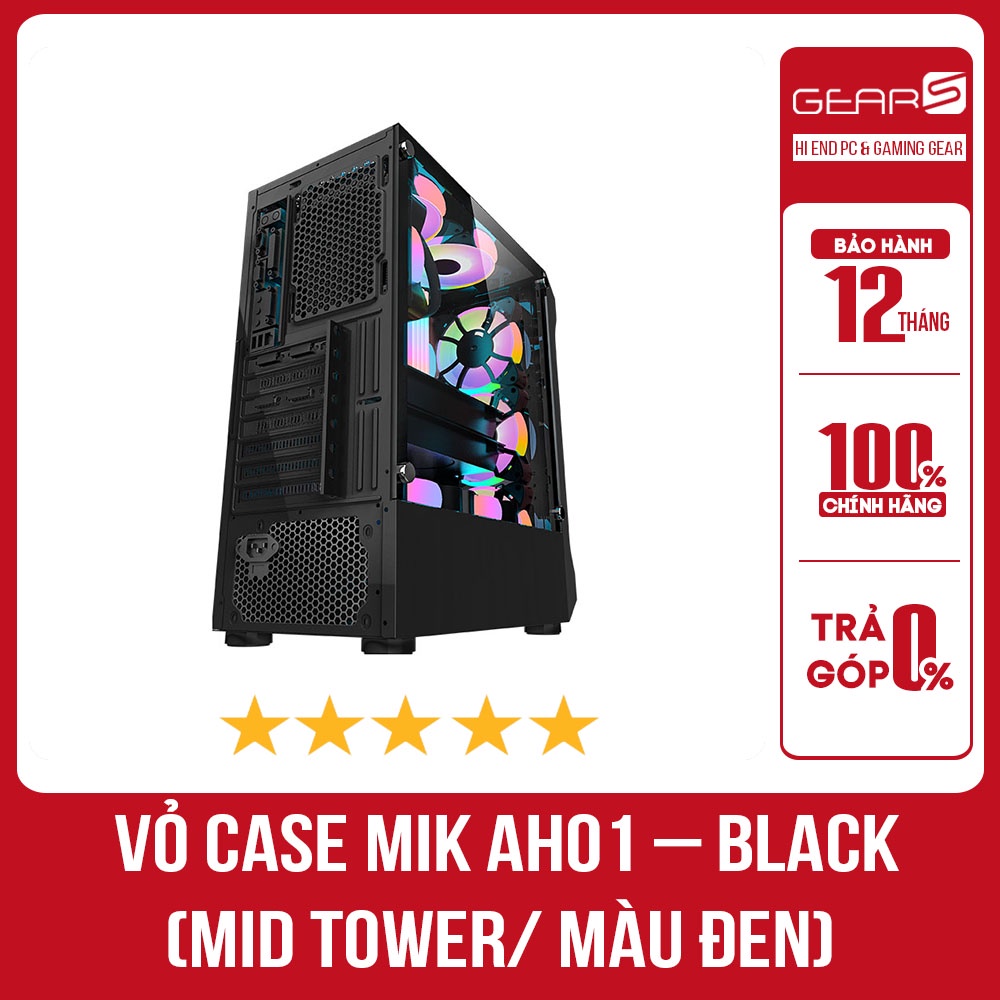Vỏ Case MIK AH01 – BLACK (Mid Tower/ Màu Đen) - Bảo Hành Chính Hãng 24 Tháng | BigBuy360 - bigbuy360.vn